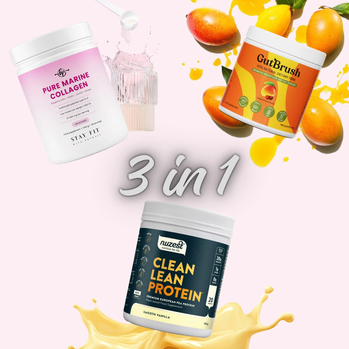 pink 3 in 1 Sveikatos rinkinys: 3 žingsniai į gerą savijautą - Image 1
